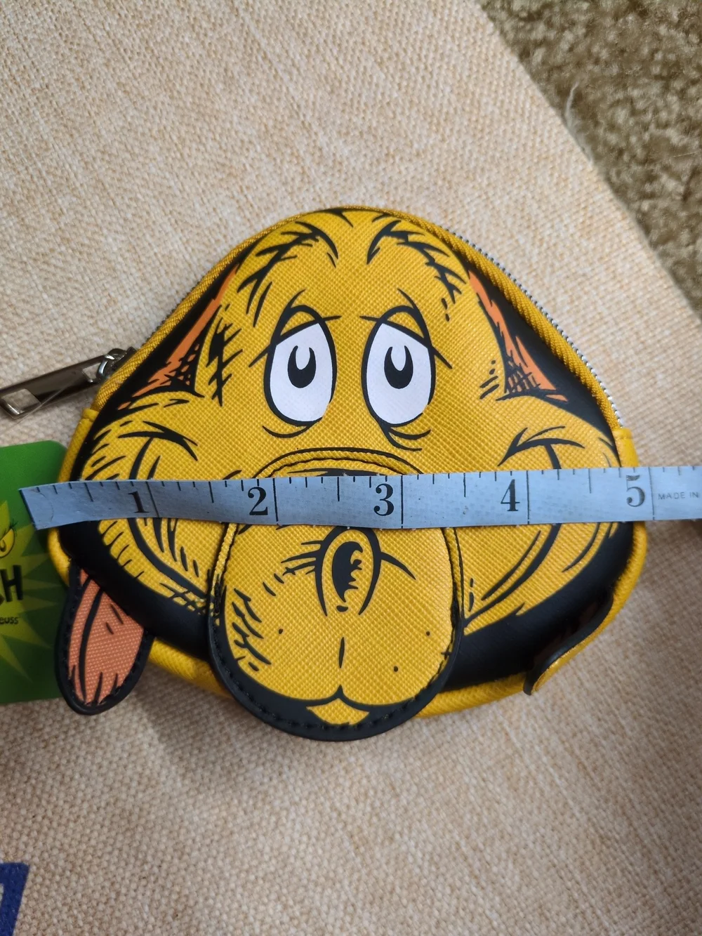 Dr. Seuss Max Dog Coin Purse in Yellow and Black